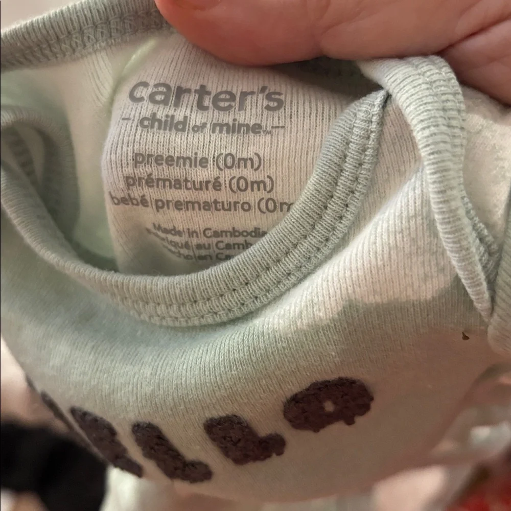 Carter's Cloud Print Baby Bodysuit preemie